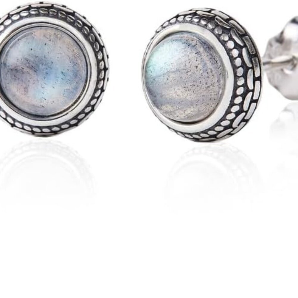 Real Crystal Birthstone Sterling Silver Stud Earrings Jewelry for Women Fashion